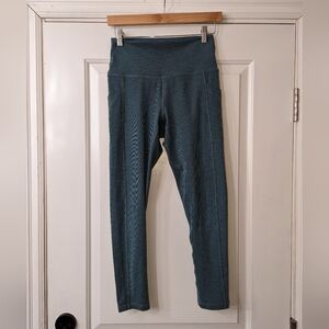 Prana Blue Becksa 7/8 ribbed leggings M